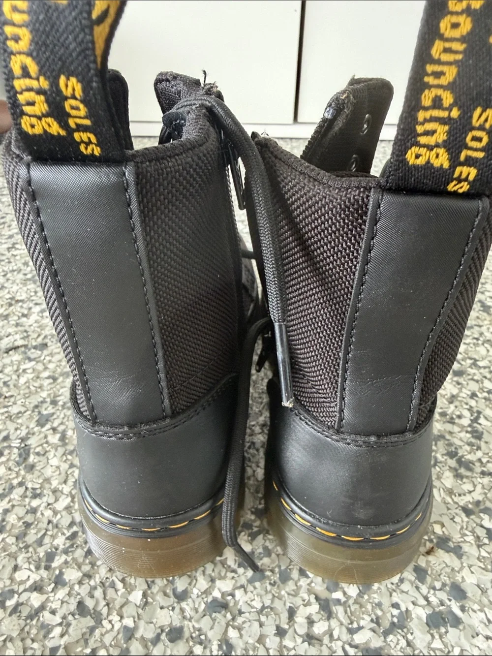 Dr. Martens Kids Black Lace-Up Combat Boots